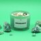 Green Quartz Crystal Candle, 380g 30 Hour - Intentions of Abundance with Surprise Crystal Gift Keychain Inside Candle (Citrus, Pomegranate, Jasmine Scent)